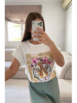 Camiseta BLANCA tigre...