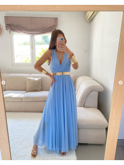 Vestido Clara liso escote...