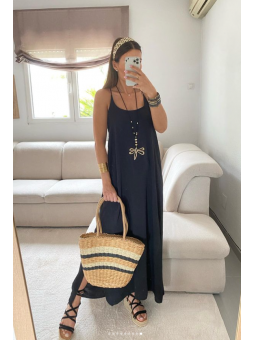 Vestido NEGRO basico liso...