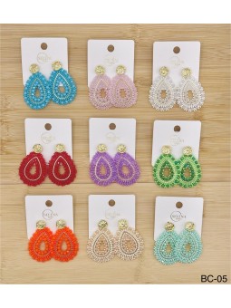 Pendientes ovalados cristales