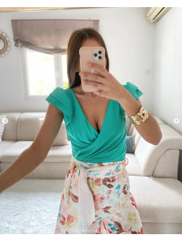 Top Paula aguamarina...