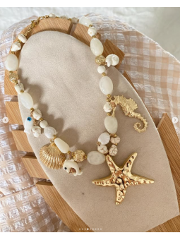 Collar abalorios marinos...