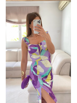 Vestido Olaya tonos Morados...