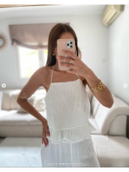 Blusa troquelada BLANCA...