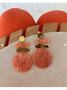 Pendientes círculo naranja...