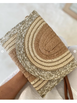 Bolso/ cartera rafia...