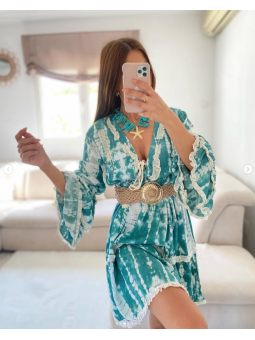 Vestido corto azul...