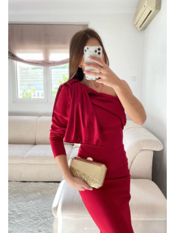 Vestido Terciopelo GRANATE...