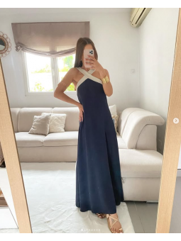 Vestido Luna bicolor AZUL/...