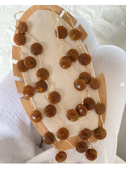 Collar piedras marrones...