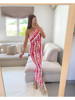 Vestido asimétrico blanco...