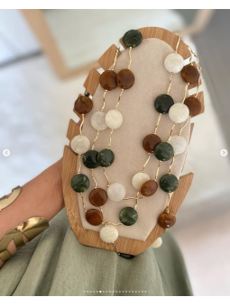 Collar piedras marrones y...