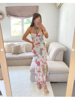 Vestido gasa vainilla...