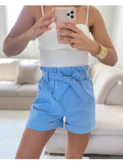 Pantalón corto lazada AZUL...