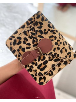 Bolso sauvage print hebilla...