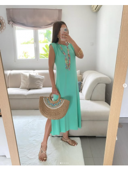 Vestido largo liso...