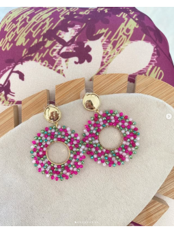 Pendientes redondos piedras...