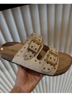 Sandalia BEIGE hebilla...