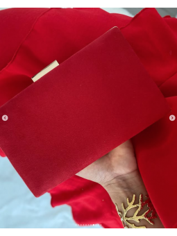 Bolso fiesta cuadrado rojo