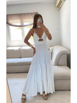 Vestido BLANCO botones...