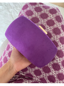 Bolso fiesta morado cierre...