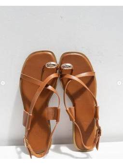 Sandalia camel cruzada OP16-40