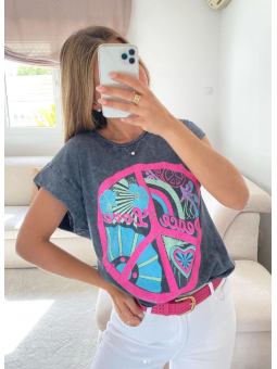 Camiseta efecto lavado...
