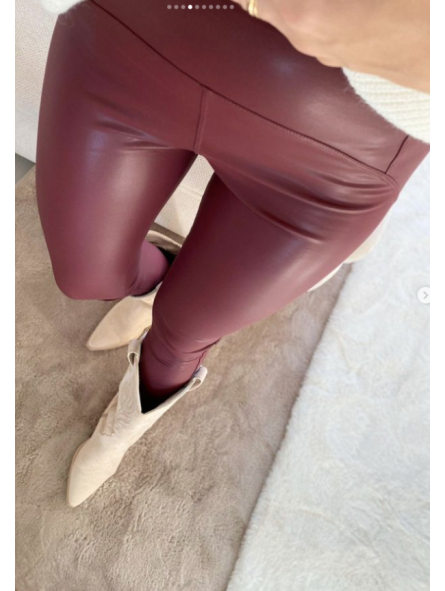 Leggins discount cuero granate